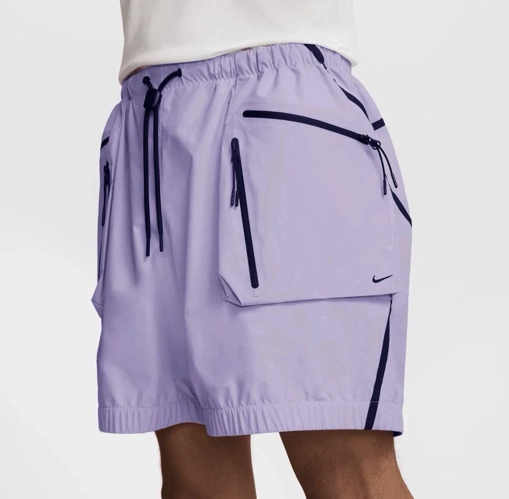 Nike Tech Super Lightweight Shorts Men's Size Medium Purple Black Cargo NWT $135